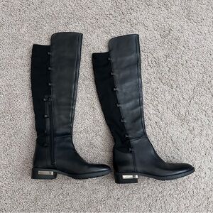 Vince Camuto Black Leather VC-Parle Riding Boots Womens 5.5